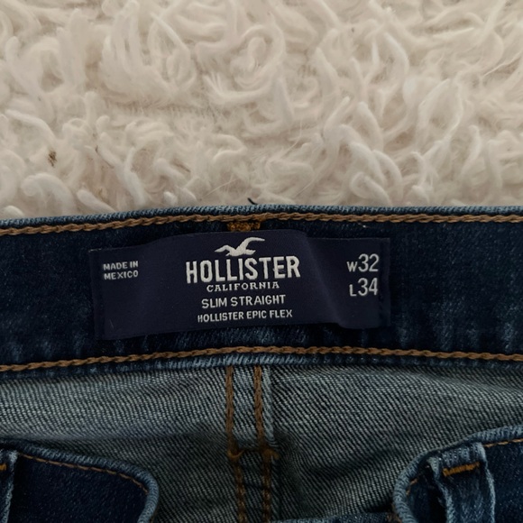 Hollister men’s slim straight jeans dark wash - Picture 2 of 3